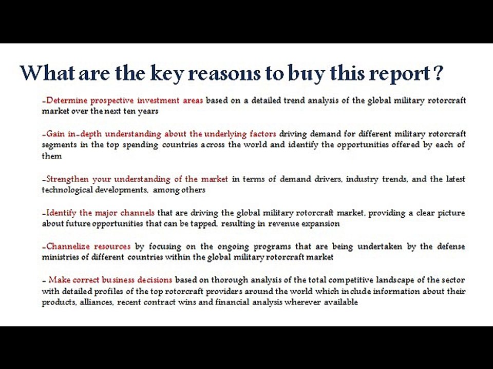 The Global Military Rotorcraft Market 2017-2027 - JSB Market Research