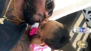 Chris Gayle's cute Daughter playing with Chris Gayle, she is soo cute | IPL10 | DailyMotion