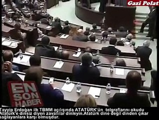 Tayyip Erdoğan, Atatürk'ün  TBMM nin ilk açılışındaki Telgrafını Okudu