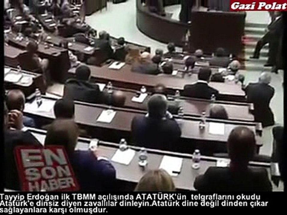 Tayyip Erdoğan, Atatürk'ün  TBMM nin ilk açılışındaki Telgrafını Okudu