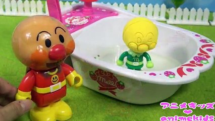 アンパンマン アニメ おもちゃ びっくらたまご バスボール 顔をもとにもどしてあげよう❤ お風呂 入浴剤 animekids アニメキッズ animation Anpanman Toy