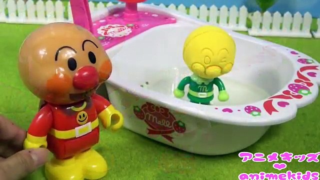 アンパンマン アニメ おもちゃ びっくらたまご バスボール 顔をもとにもどしてあげよう❤ お風呂 入浴剤 animekids アニメキッズ animation Anpanman Toy