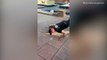 Strongman shows amazing strength with one-armed push-ups but then ..?