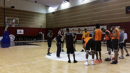 Début du dernier entraînement du MSB avant la finale de la coupe de France