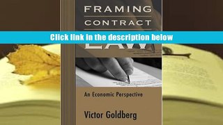 PDF  Framing Contract Law: An Economic Perspective Victor Goldberg For Kindle