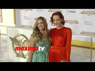 Willow Shields & Jena Malone Cute Moment | MOCKINGJAY PART 1 Los Angeles Premiere