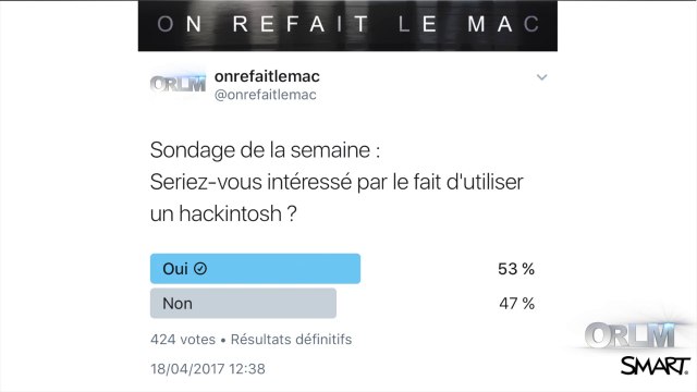 ORLM-258 : 2P, Le chiffre de la semaine - Pour ou contre le Hackintosh