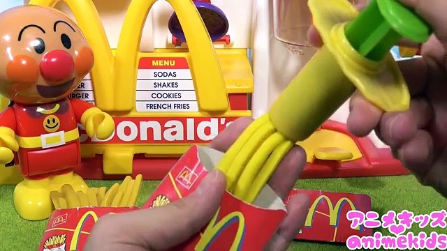 アンパンマン アニメ おもちゃ マクドナルドに買いに行こう❤ ハンバーガー屋さん お店屋さん animekids アニメキッズ animation Anpanman Toy McDonald's