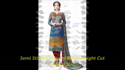 Blue salwar kameez by nikvik.com