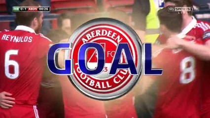 Adam Rooney Goal HD - Hibernian 0 - 1 Aberdeen - 21.04.2017 (Full Replay)