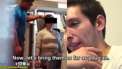 GIRLFRIEND'S P--SY STRETCHED OUT BY PHYSICAL TRAINER! BOYFRIEND WATCHES