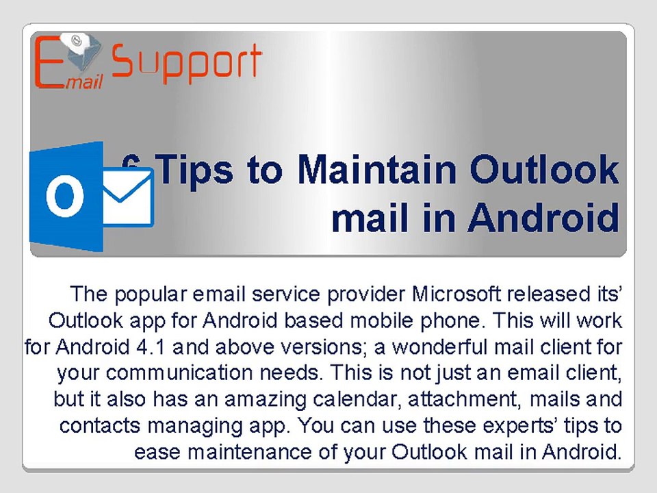 6 Tips to Maintain Outlook mail in Android