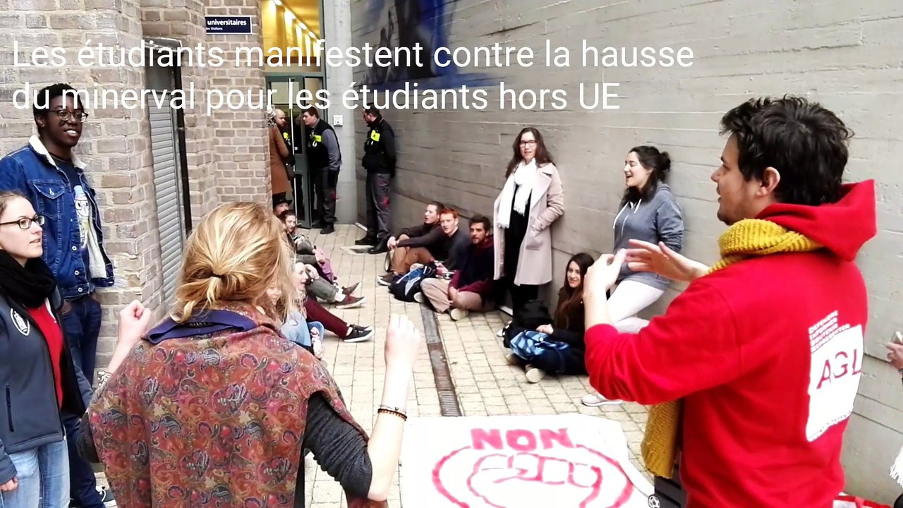 Manifestation à l'UCL