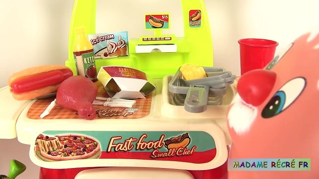 Pâte à Modeler Play Doh Dentiste Shrek mange du fast food avec le singe