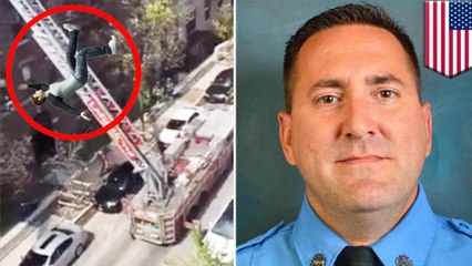 Firefighter videos: Fireman falls 5 stories to his death while battling fire in New York