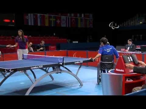 Table Tennis - FRA vs GER - Men's Singles - Class 1 Gold Mdl Match - London 2012 Paralympic Games