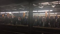 Crowds Fill Subway Platform as Power Outage Causes Delays