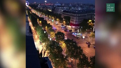 Les images de l'attaque sur les Champs-Elysées contre des policiers