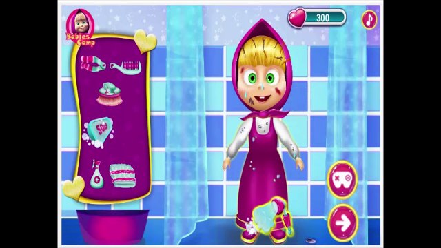 Maşa Yıkanıyor Banyo Yapıyor ve Elbiselerini Temizliyor - Maşa ve Koca Ayı Çizgi Film ,2017