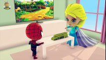 Princess ELSA Stomachache Because Of Eating Much Pizza ! Fun Kids Toys Superhero 3D Clay Animation_1