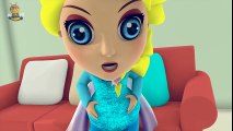 Princess ELSA Stomachache Because Of Eating Much Pizza ! Fun Kids Toys Superhero 3D Clay Animation_2