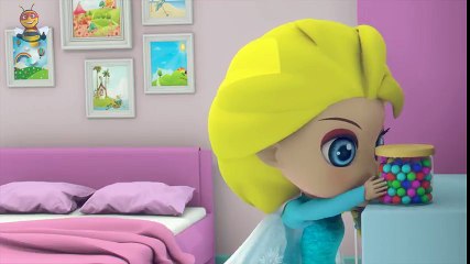 Princess ELSA Stomachache Because Of Eating Much Pizza ! Fun Kids Toys Superhero 3D Clay Animation_12