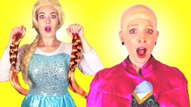 Frozen Anna Loses Her Hair! w/ Elsa, Spiderman vs Maleficent & Joker, Candy, Mermaids. Webs & Tiaras