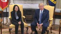 Trump greets freed Egyptian American prisoner