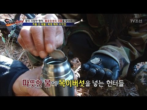 자연산 목이버섯을 바로 물에 넣어 마시는 헌터들! [뉴 코리아 헌터] 34회 20170123