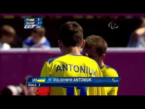 Football 7-a-side - UKR vs GBR - 2nd half Men's Prelims B1 vs B3 - London 2012 Paralympic Games