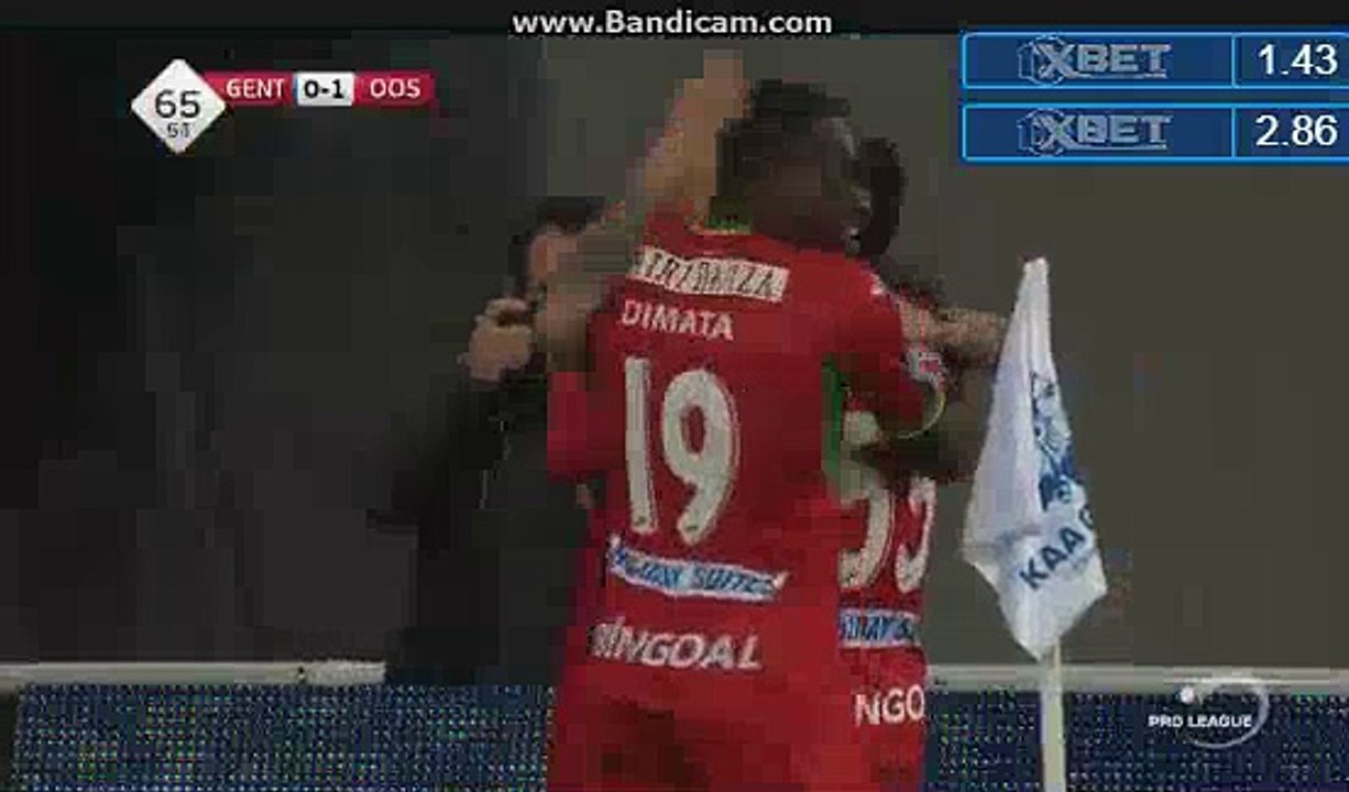 Franck Berrier Goal KAA Gent 0-1 Oostende 21.04.2017