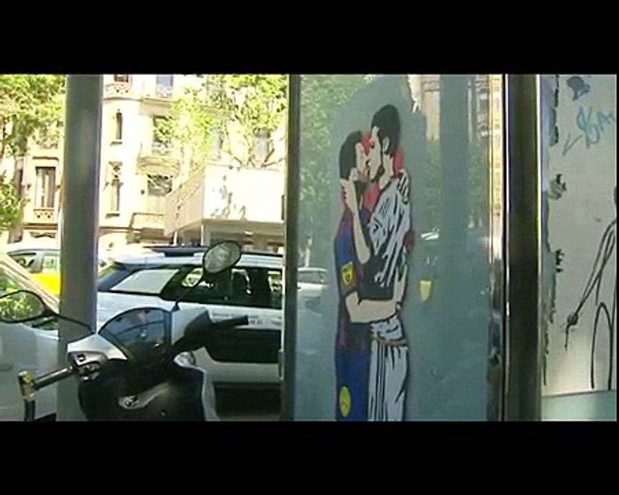 grafite polémico de messi e ronaldo