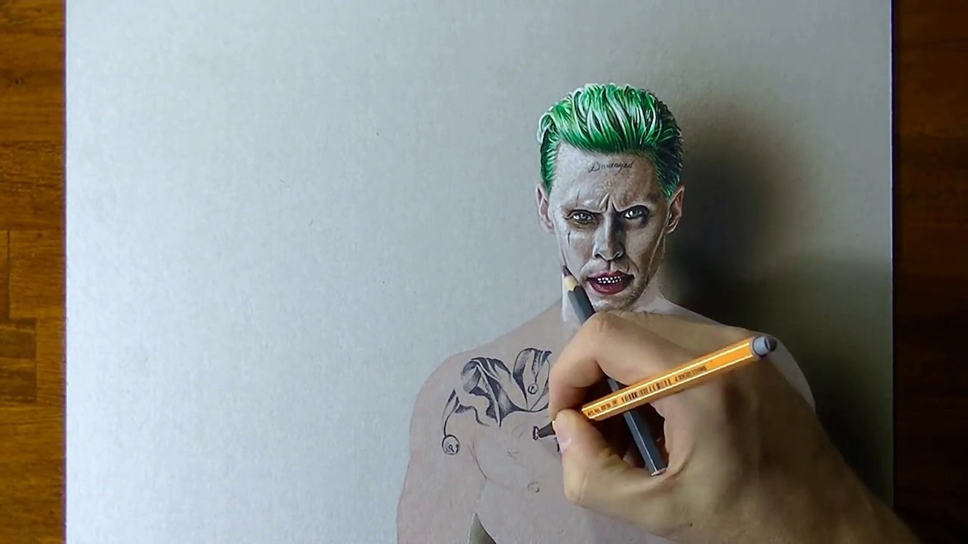 Joker Suicide Squad Drawing 3d Art Ym Hh3ddu2e Video Dailymotion