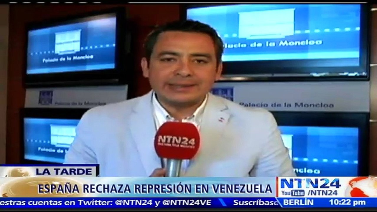 Gobierno español rechaza la represión de la fuerza pública venezolana contra opositores que protestan contra el régimen