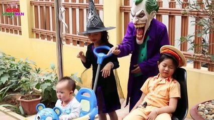 Frozen Elsa vs Spiderman # Joker Kidnap Elsa Baby, Police kids sleep & Police Arrest! Superman fun-glNu5b-LICk