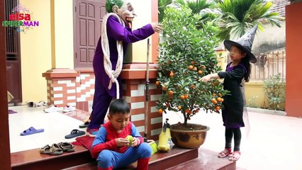 Frozen Elsa vs Spiderman # Joker Kidnap Elsa PIG Spiderman Police kids & Police Arrest! Superman fun-bRP-w8YaAd0