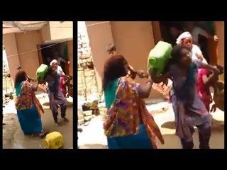 Delhi's residents fighting to take water first in Mahipalpur, Watch viral video | Oneindia News