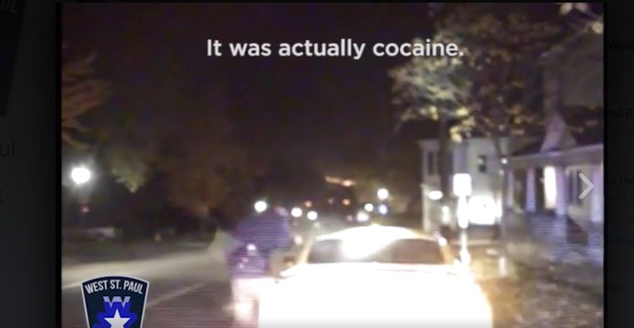 Woman Hands Bag of Cocaine to Police Officer During Traffic Stop