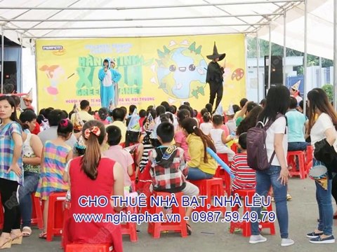 Nhà bạt trong Chương trình Hội vẽ thiếu nhi của Perfetti Van Melle ở Bình Dương