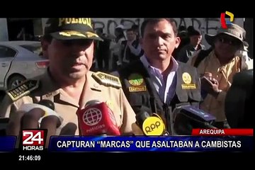 Arequipa: marcas capturados por PNP ya están siendo investigados
