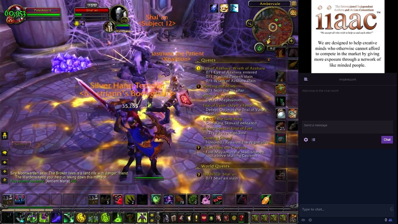 The most Unprofessional Stream World of Warcraft Demon Hunter 2017-096 Suramar Dailies Start Great Ends in 2 Bad and Buggy Quests