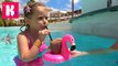 ВЛОГ Русалки в бассейне для Baby Born Mermaid toy tail Надувные ФЛАМИНГО Коктейли воде Doll in water у Кати и Макса 2017