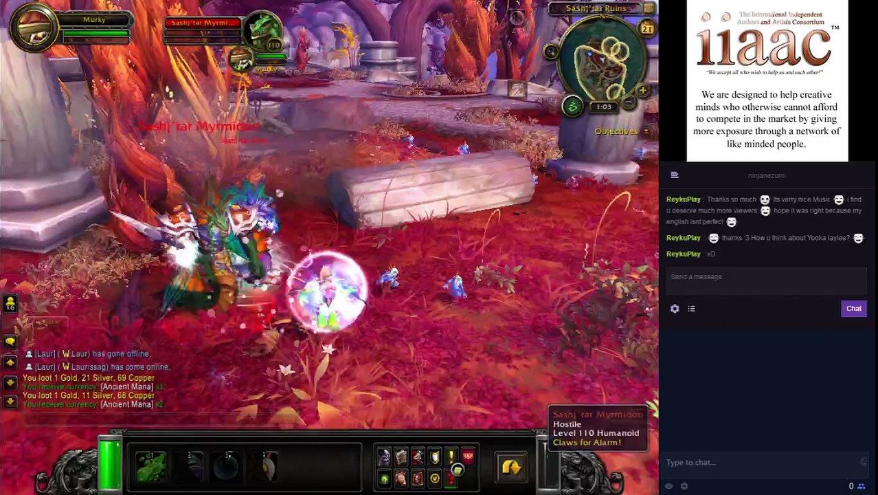 The most Unprofessional Stream World of Warcraft Demon Hunter 2017-099 Murkey Quest Harassing Robeh and More Music from Mili
