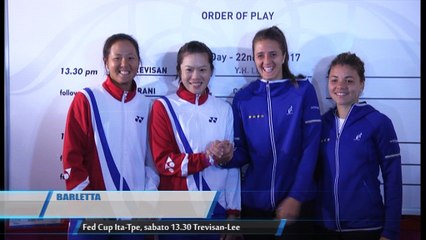 TG Barletta Fed Cup Ita-Tpe sabato 13.30 Trevisan-Lee Teleregione 21 04 2017