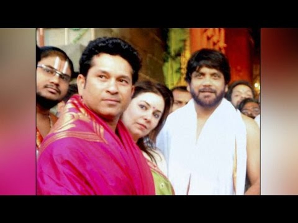 Sachin Tendulkar visits Tirumala temple with wife, Chiranjeevi & Nagarjuna | Oneindia News