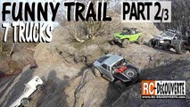 Franchissement 4x4 6x6 Rigolo Hilarant  Trail 7 Scale Canyon Dunes Falaises Pentes Part2