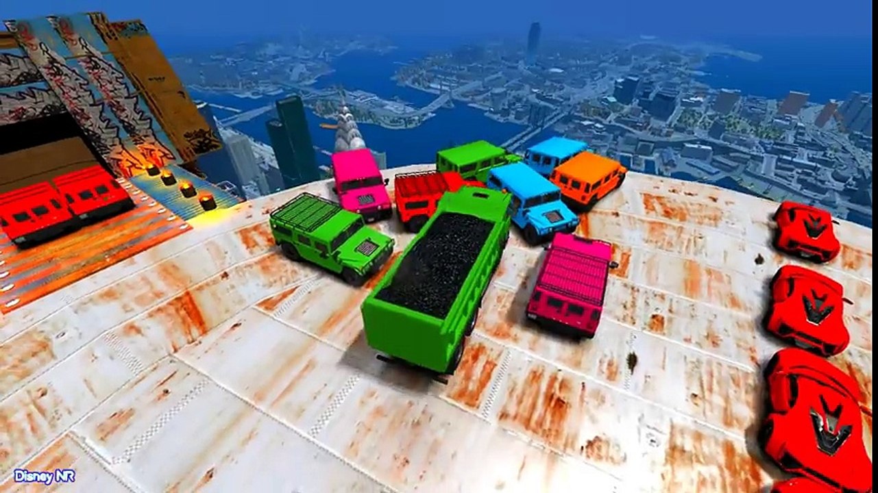 Learn Numbers - Talking Tom Cartoon for Kids in Dump Truck Color Cars for Children - Nursery Rhymes - YouTube