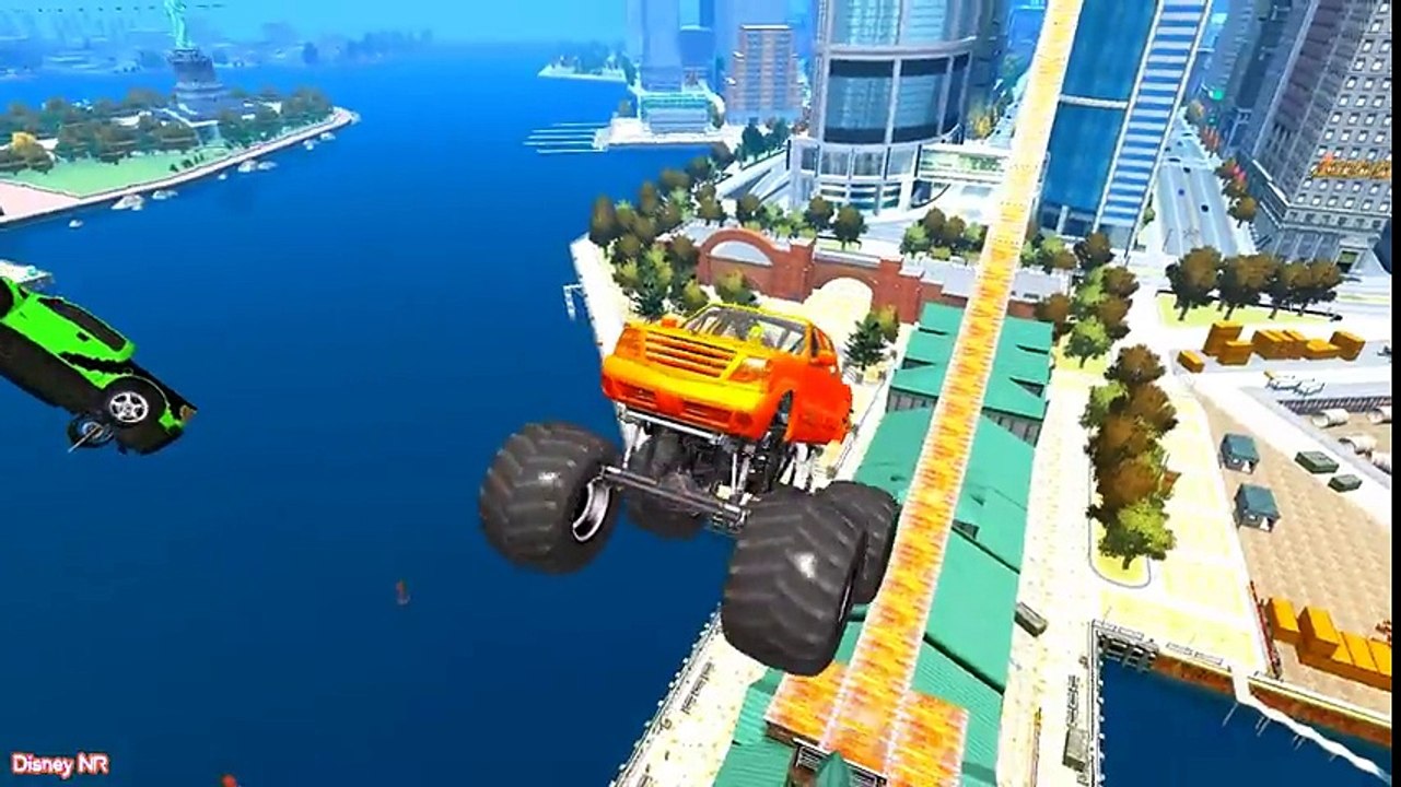 Monster Truck Cars for Kids - Learn Numbers & Learn Colors for Kids and Spiderman Cartoon Fun Videos - YouTube