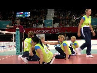 Sitting Volleyball - SLO versus BRA - Women's Preliminaries Pool B - London 2012 Paralympic Games