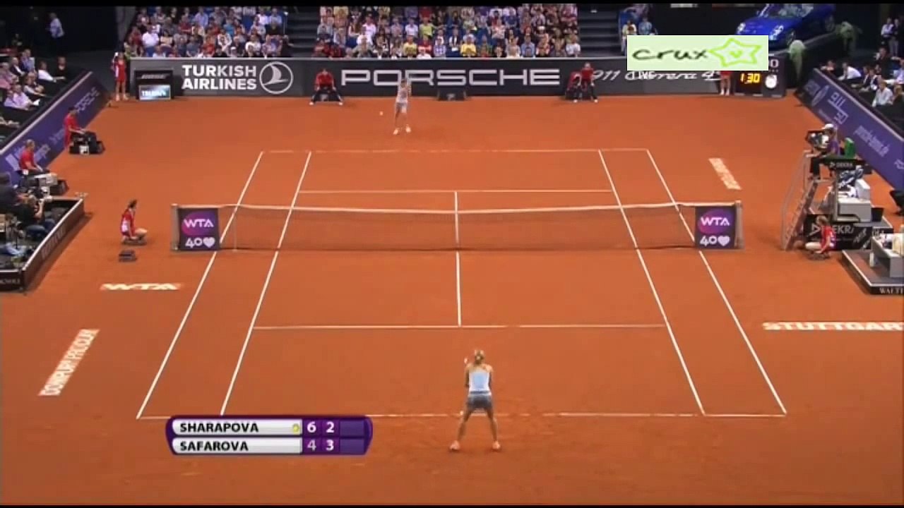 Stuttgart 2013 2nd Round Highlights Maria Sharapova vs Lucie Safarova